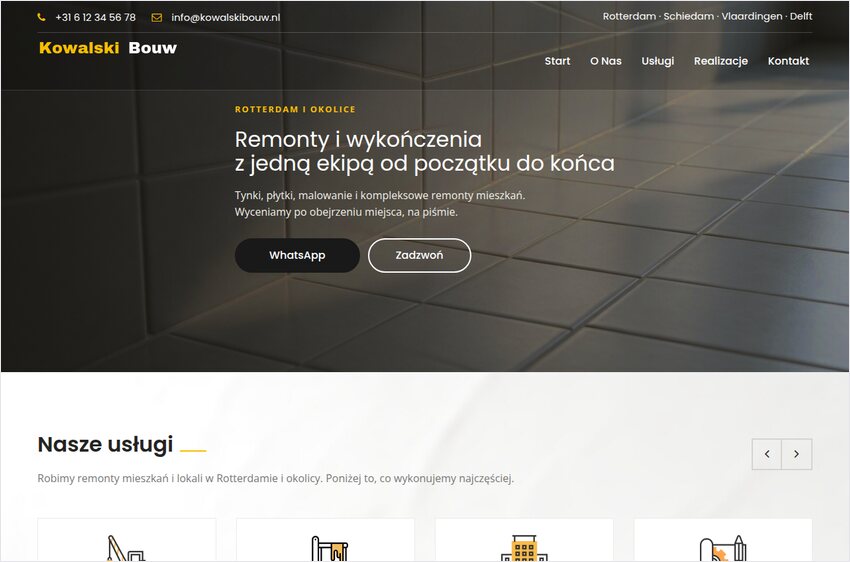 Sample site for a renovation company